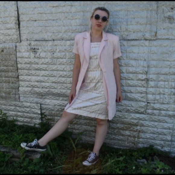 Vintage Dresses & Skirts - Vintage DBY Ltd. Pastel Pink Dress